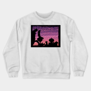 Aladdin and jasmine balcony Crewneck Sweatshirt